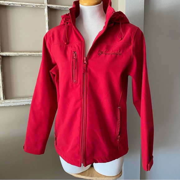 Red fleece lined rain jacket - Picture 2 of 9